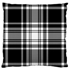 Pixel Background Design Modern Seamless Pattern Plaid Square Texture Fabric Tartan Scottish Textile Large Flano Cushion Case (one Side) by BangZart