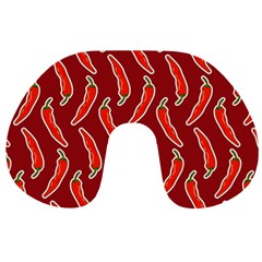 Chili Pattern Red Travel Neck Pillow by BangZart