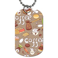 Vector Seamless Pattern With Doodle Coffee Equipment Dog Tag (one Side) by BangZart