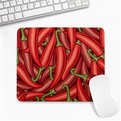 Seamless Chili Pepper Pattern Large Mousepads by BangZart