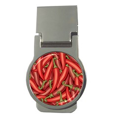 Seamless Chili Pepper Pattern Money Clips (round)  by BangZart