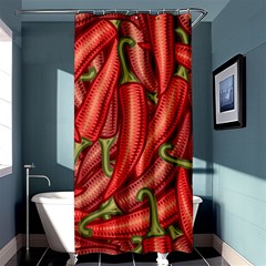 Seamless Chili Pepper Pattern Shower Curtain 36  X 72  (stall)  by BangZart