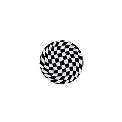 Weaving Racing Flag, Black And White Chess Pattern 1  Mini Buttons by Casemiro