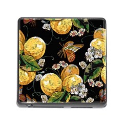 Embroidery Blossoming Lemons Butterfly Seamless Pattern Memory Card Reader (square 5 Slot) by BangZart