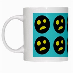 005 - Ugly Smiley With Horror Face - Scary Smiley White Mugs by DinzDas