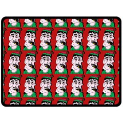 Village Dude - Hillbilly And Redneck - Trailer Park Boys Fleece Blanket (large)  by DinzDas