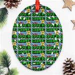 Game Over Karate And Gaming - Pixel Martial Arts Ornament (Oval Filigree) Front