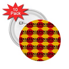 Japan Nippon Style - Japan Sun 2 25  Buttons (10 Pack)  by DinzDas