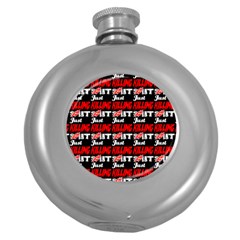 Just Killing It - Silly Toilet Stool Rocket Man Round Hip Flask (5 Oz) by DinzDas