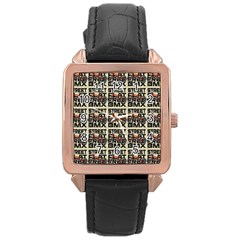 Bmx And Street Style - Urban Cycling Culture Rose Gold Leather Watch  by DinzDas