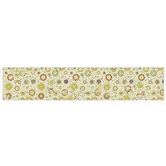 Abstract Flowers And Circle Small Flano Scarf by DinzDas