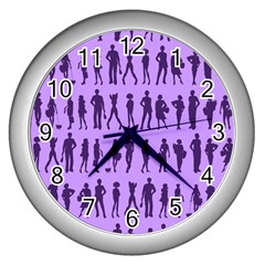 Normal People And Business People - Citizens Wall Clock (silver) by DinzDas