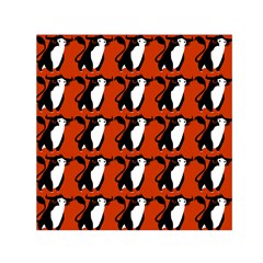  Bull In Comic Style Pattern - Mad Farming Animals Small Satin Scarf (square) by DinzDas