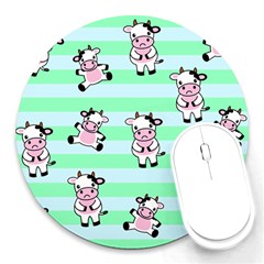 Cow Pattern Round Mousepads by designsbymallika