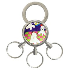 Circus Ghosts Sing 3-ring Key Chain by snowwhitegirl