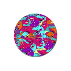 Dinos Magnet 3  (round) by Sobalvarro