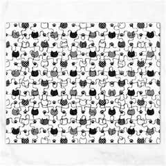 Kitten Head Paw Footprint Seamless Pattern 1 Rectangular Jigsaw Puzzl by TastefulDesigns