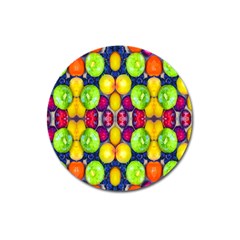 Fruits And Vegetables Pattern Magnet 3  (round) by dflcprintsclothing