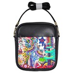 Mountain Abstract Girls Sling Bag Front