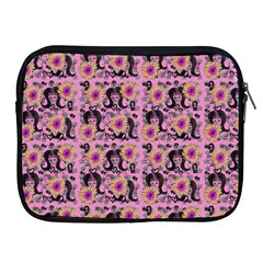 60s Girl Floral Pink Apple Ipad 2/3/4 Zipper Cases by snowwhitegirl