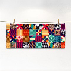 Geometric Mosaic Hand Towel by designsbymallika