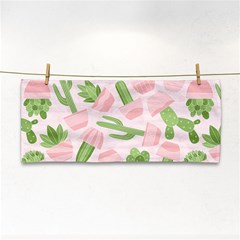 Cactus Pattern Hand Towel by designsbymallika