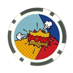 Pow Word Pop Art Style Expression Vector Poker Chip Card Guard by Amaryn4rt