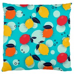 Pop Art Style Citrus Seamless Pattern Large Cushion Case (one Side) by Amaryn4rt