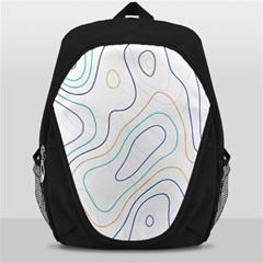 Abstract Colorful Topographic Map Design Vector Backpack Bag by Amaryn4rt