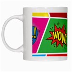 Pop Art Comic Vector Speech Cartoon Bubbles Popart Style With Humor Text Boom Bang Bubbling Expressi White Mugs Left