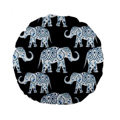 Elephant-pattern-background Standard 15  Premium Flano Round Cushions by Sobalvarro