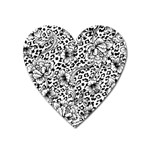 Vector-eclectic-fabric-seamless-pattern-animal-background-with-baroque-ornament Heart Magnet Front