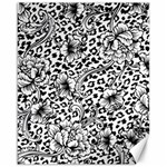 Vector-eclectic-fabric-seamless-pattern-animal-background-with-baroque-ornament Canvas 16  x 20  15.75 x19.29  Canvas - 1