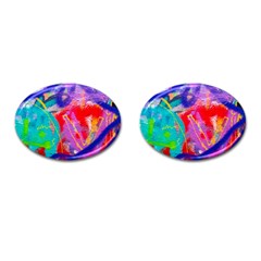 Crazy Graffiti Cufflinks (oval) by essentialimage