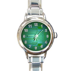 Cross Crossing Crosswalk Line Walk Round Italian Charm Watch by HermanTelo