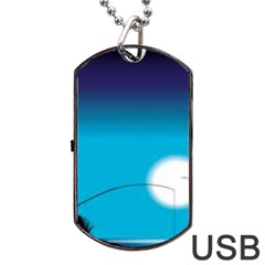 Fishing Dog Tag Usb Flash (two Sides) by Sparkle