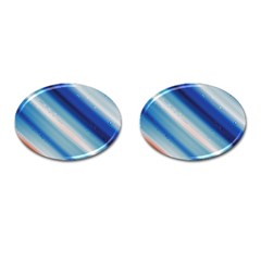 Blue White Cufflinks (oval) by Sparkle