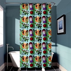 Purple Glasses Girl Pattern Blue Shower Curtain 36  X 72  (stall)  by snowwhitegirl