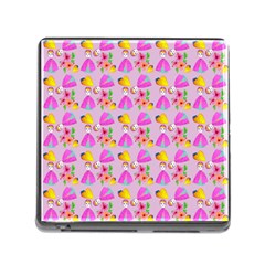 Girl With Hood Cape Heart Lemon Pattern Lilac Memory Card Reader (square 5 Slot) by snowwhitegirl