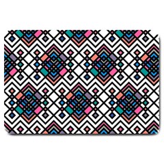 Boho Geometric Large Doormat  by tmsartbazaar