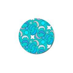 Cloudy Blue Moon Golf Ball Marker (4 Pack) by tmsartbazaar