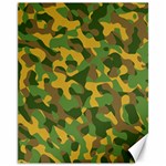 Yellow Green Brown Camouflage Canvas 11  x 14  10.95 x13.48  Canvas - 1