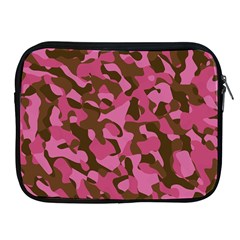 Pink And Brown Camouflage Apple Ipad 2/3/4 Zipper Cases by SpinnyChairDesigns