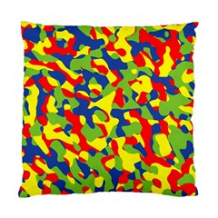 Colorful Rainbow Camouflage Pattern Standard Cushion Case (two Sides) by SpinnyChairDesigns