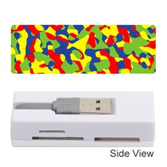 Colorful Rainbow Camouflage Pattern Memory Card Reader (stick) by SpinnyChairDesigns