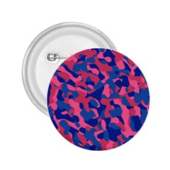 Blue And Pink Camouflage Pattern 2 25  Buttons by SpinnyChairDesigns