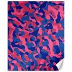 Blue and Pink Camouflage Pattern Canvas 11  x 14  10.95 x13.48  Canvas - 1