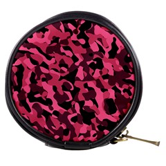 Black And Pink Camouflage Pattern Mini Makeup Bag by SpinnyChairDesigns