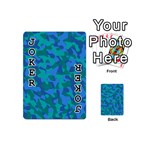 Blue Turquoise Teal Camouflage Pattern Playing Cards 54 Designs (Mini) Front - Joker1