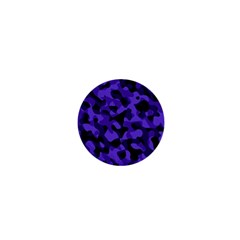 Purple Black Camouflage Pattern 1  Mini Buttons by SpinnyChairDesigns